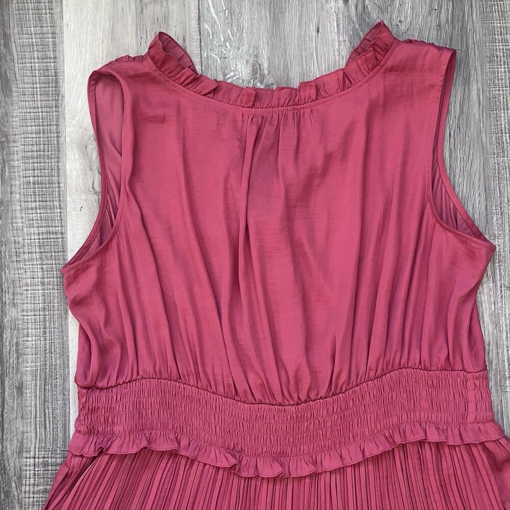 Lane Bryant Pink Pleated Sleeveless Gown NWT Size 22/24 Maxi Dress Wedding Guest - Picture 9 of 12